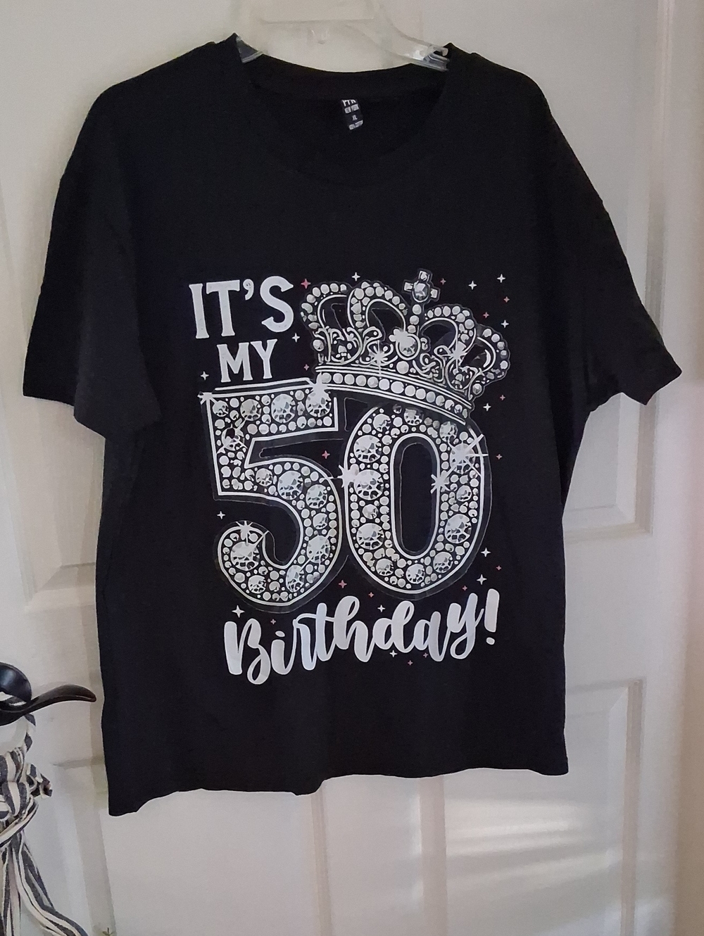 Ladies' "It's My 50th Birthday" Graphic Tee - Black